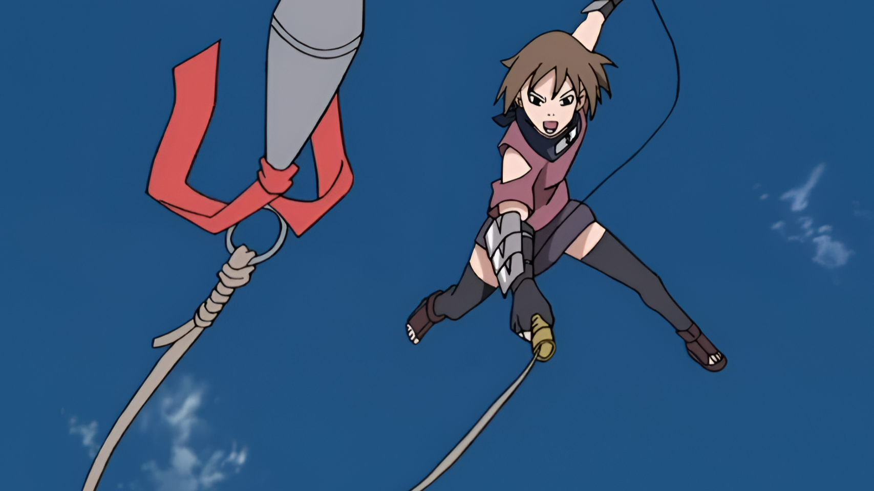 Matsuri using her weapon