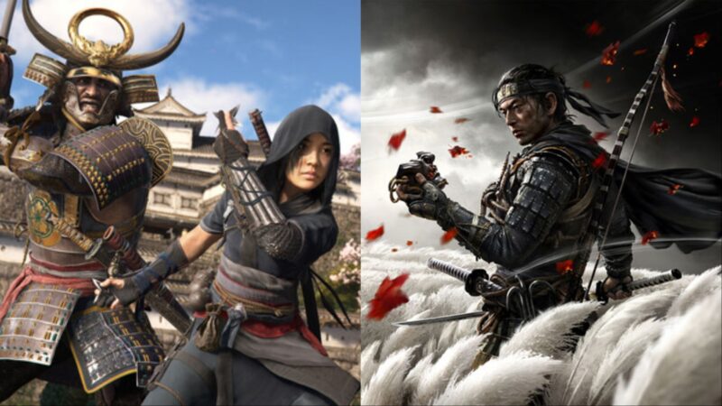 Assassin’s Creed Shadows is nothing like Ghost of Tsushima (Image via Ubisoft, PlayStation Publishing LLC)