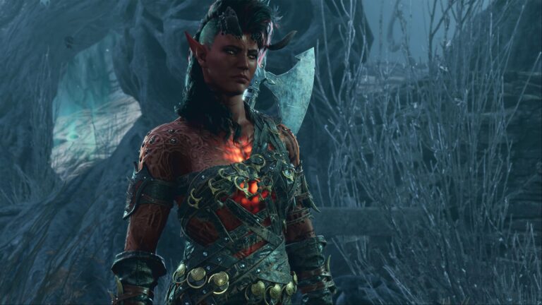 Karlach can become a Giant barbarian (Image via Larian Studios)