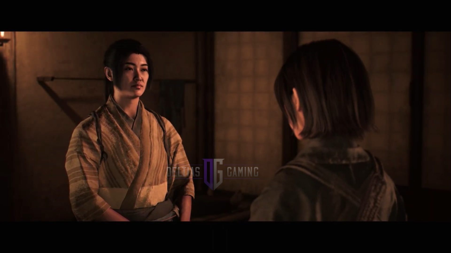 Tomiko guiding Naoe (Image via Deltias Gaming, Ubisoft)