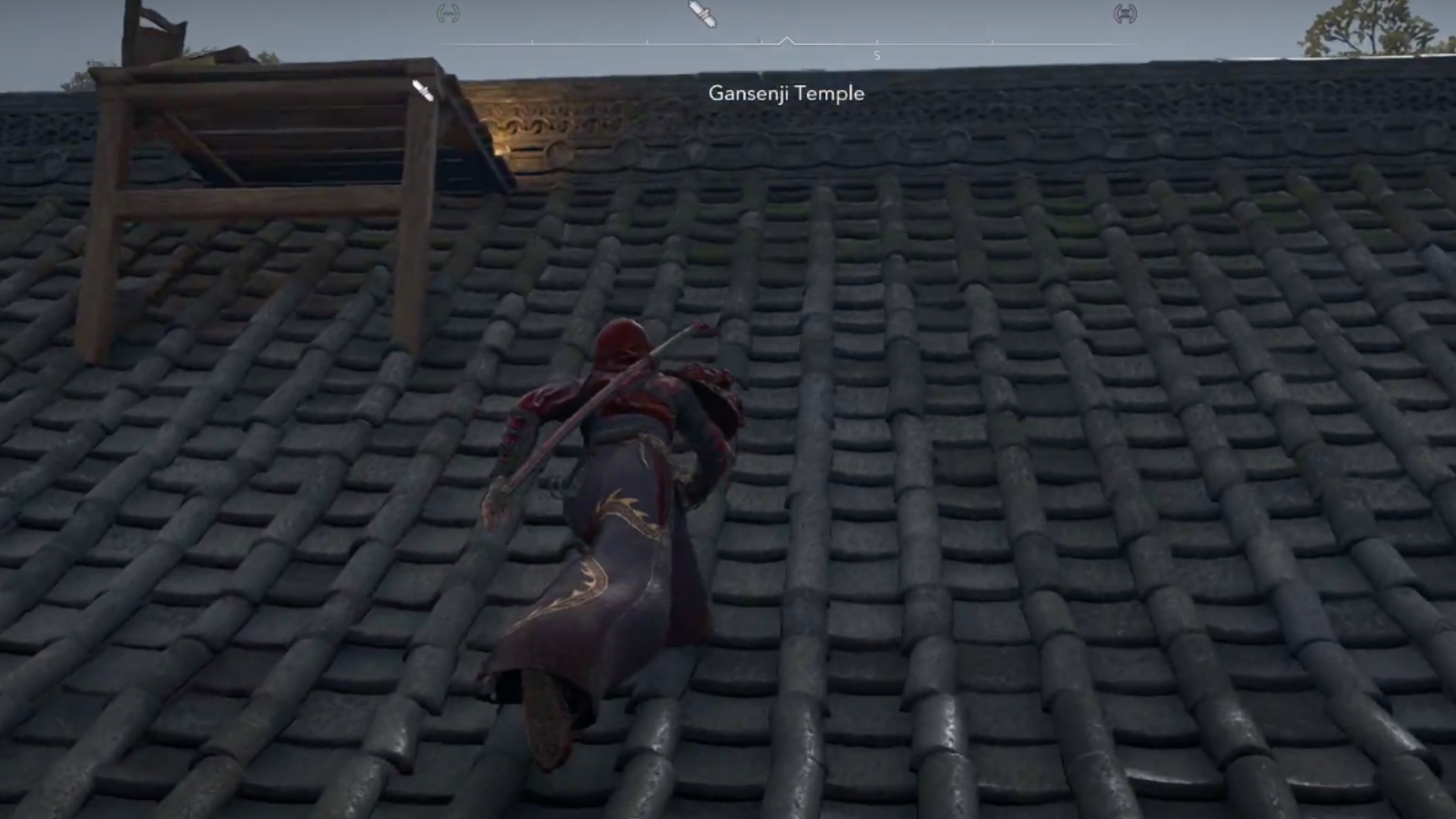 The second lost page is on the roof of the main building (Image via Ubisoft)