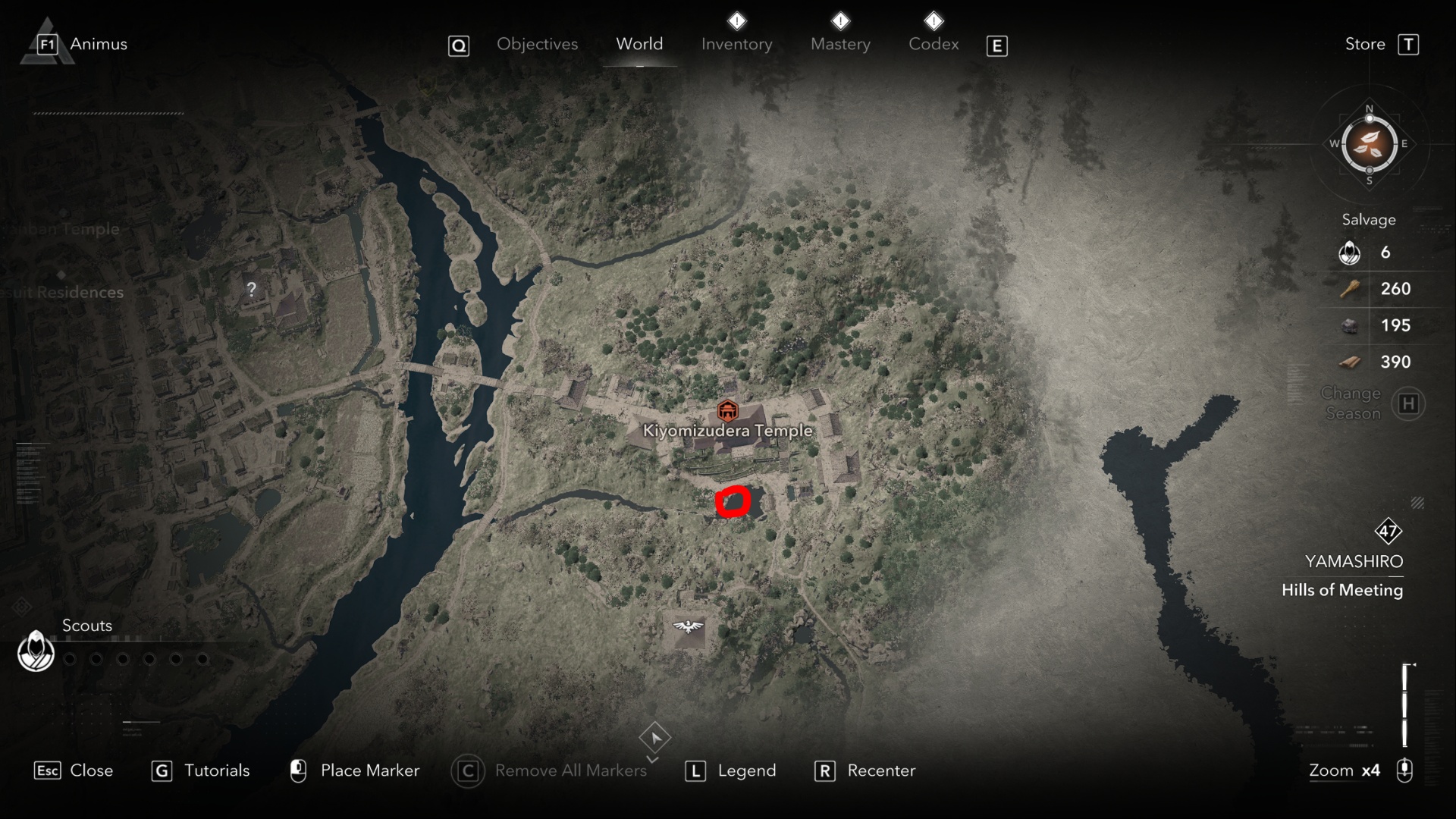 Third Lost Page is on a rock in the middle of the pond(Image via Deltias Gaming, Ubisoft)