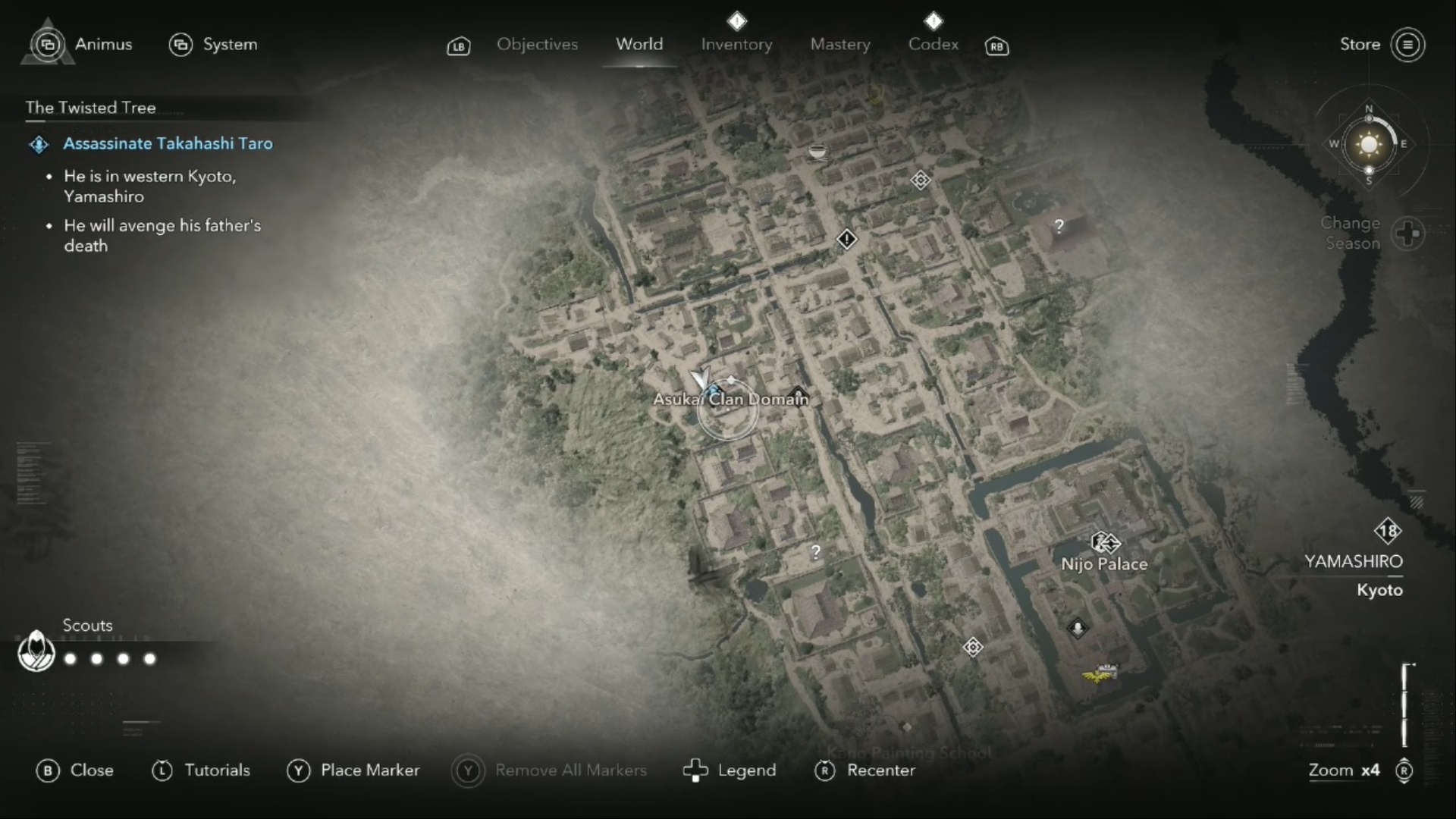 Location of Takahashi Taro (Image via Ubisoft, YouTube@LunarGaming Guides)
