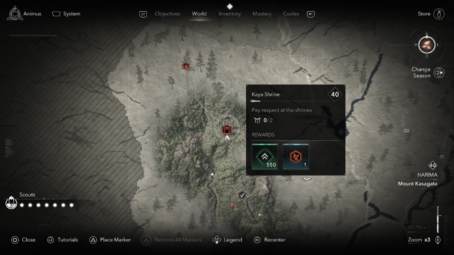 Location of Kaya Shrine in Assassin’s Creed Shadows (Image via Ubisoft, YouTube@Wow Quests)