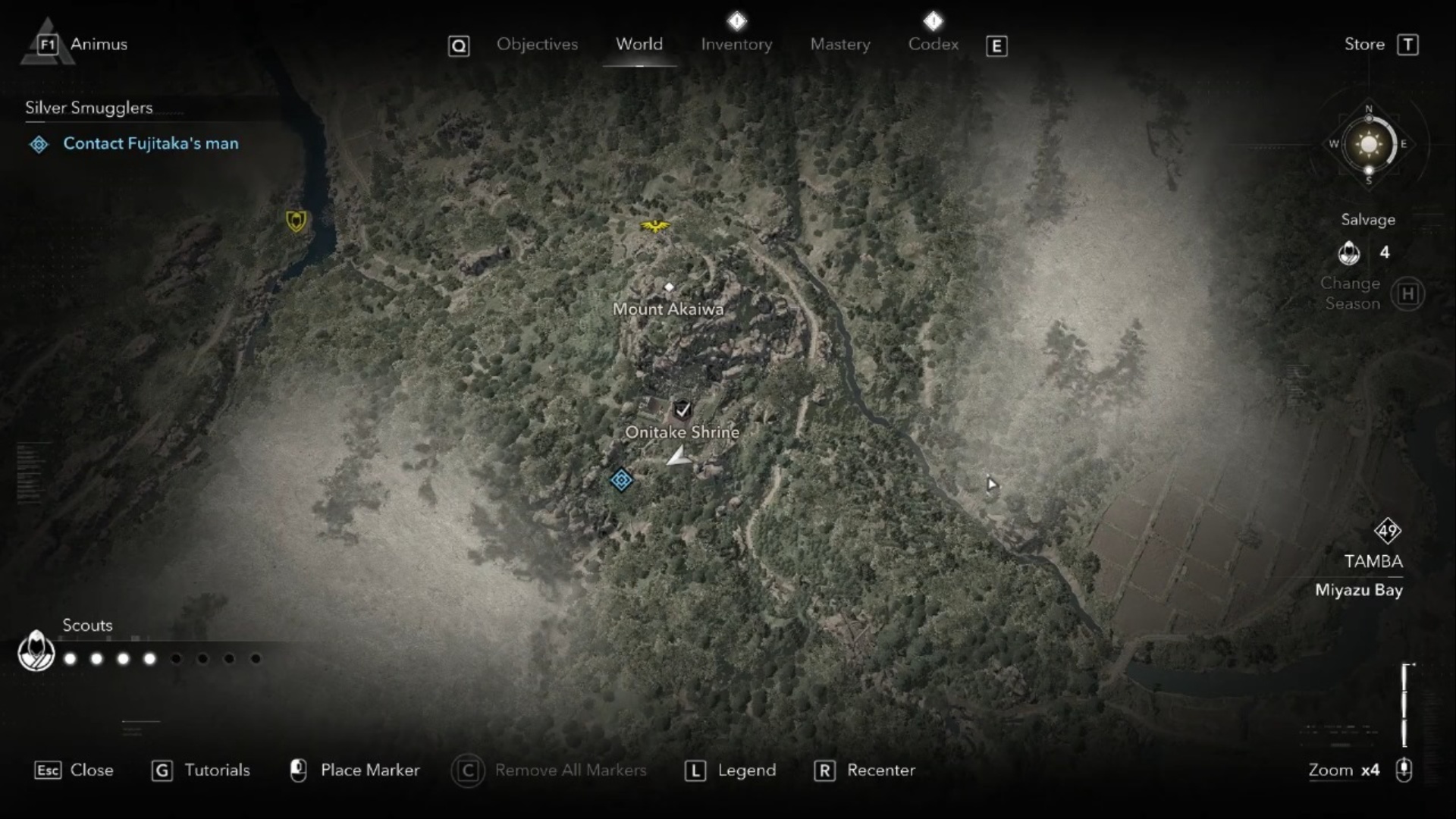 Location of the Fujikata’s soldier (Image via Ubisoft)