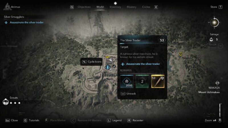 Location of The Silver Trader in Assassin’s Creed Shadows (Image via Ubisoft)