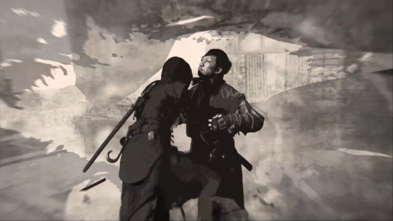 Naoe killing the Teppo Smuggler (Image via Ubisoft)