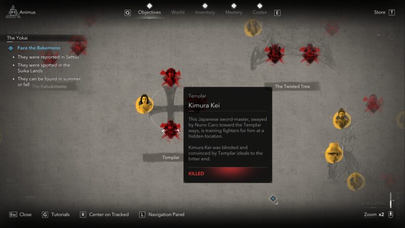 Kimura Kei objective board (Image via Ubisoft)