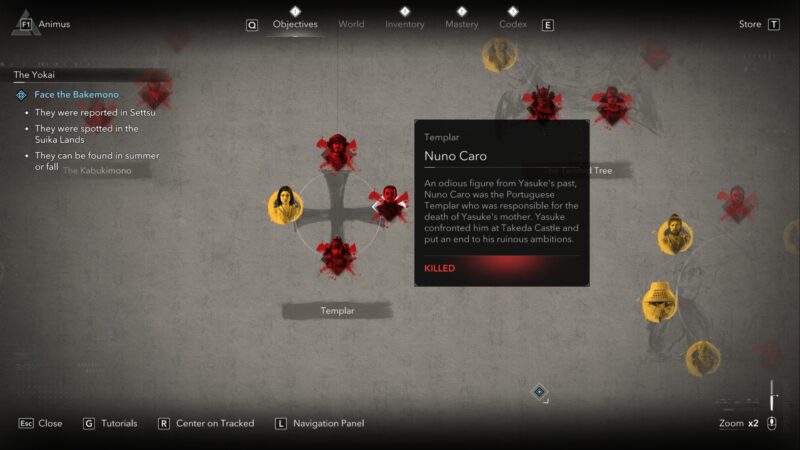 Nuno Caro objective board (Image via Ubisoft)