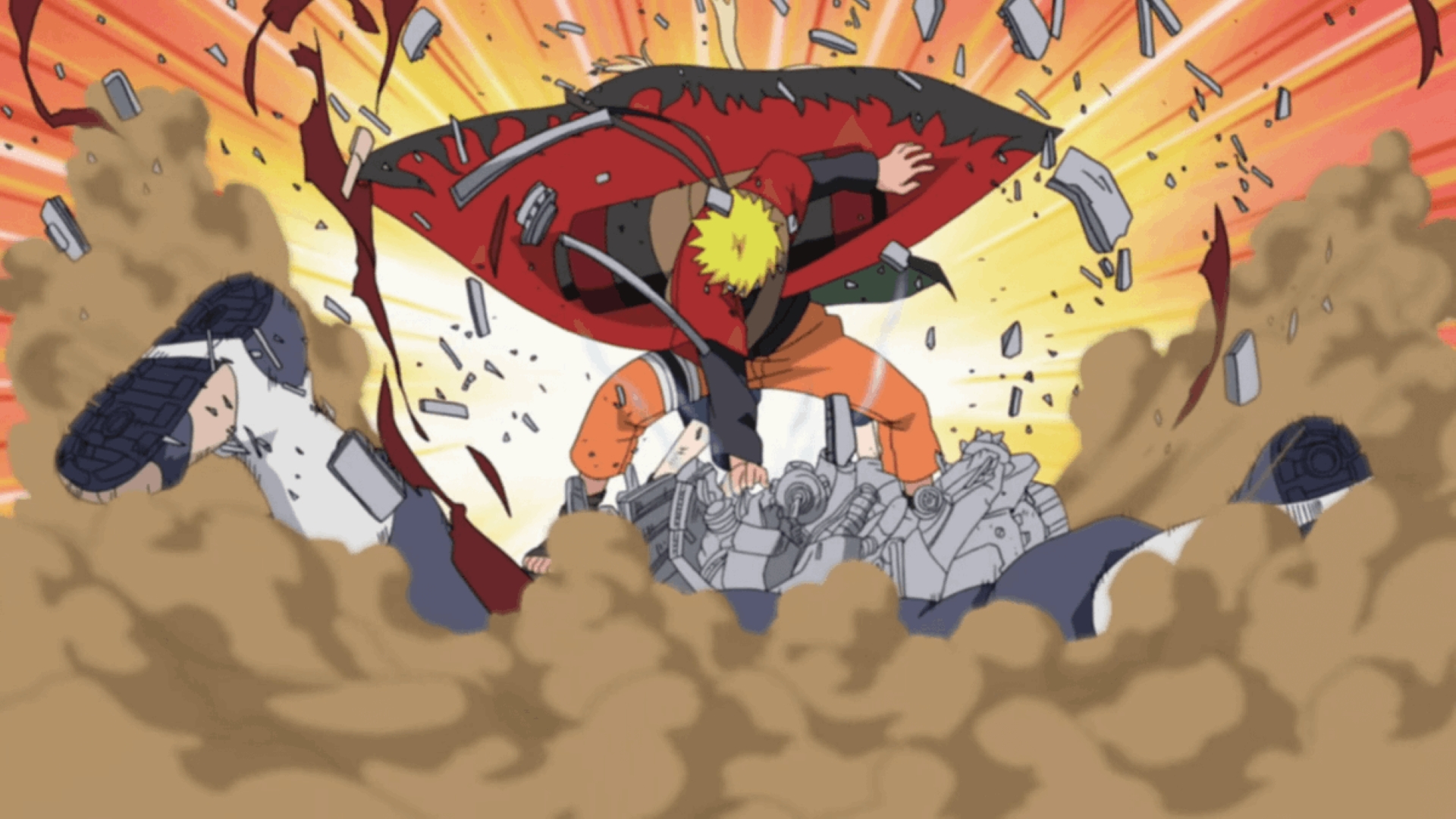 Sage Mode Naruto vs. Pain in Naruto