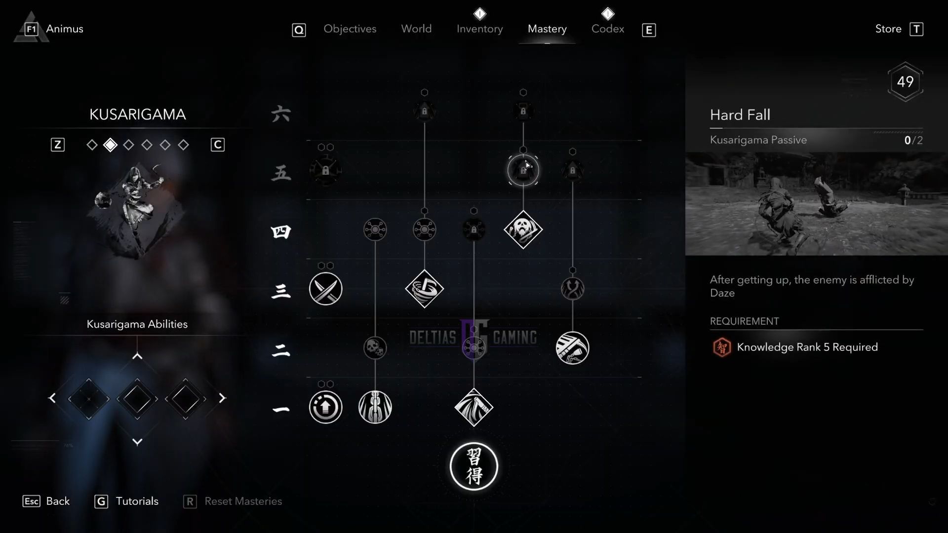 Naoe’s Rank 5 Skills for the Kusarigama