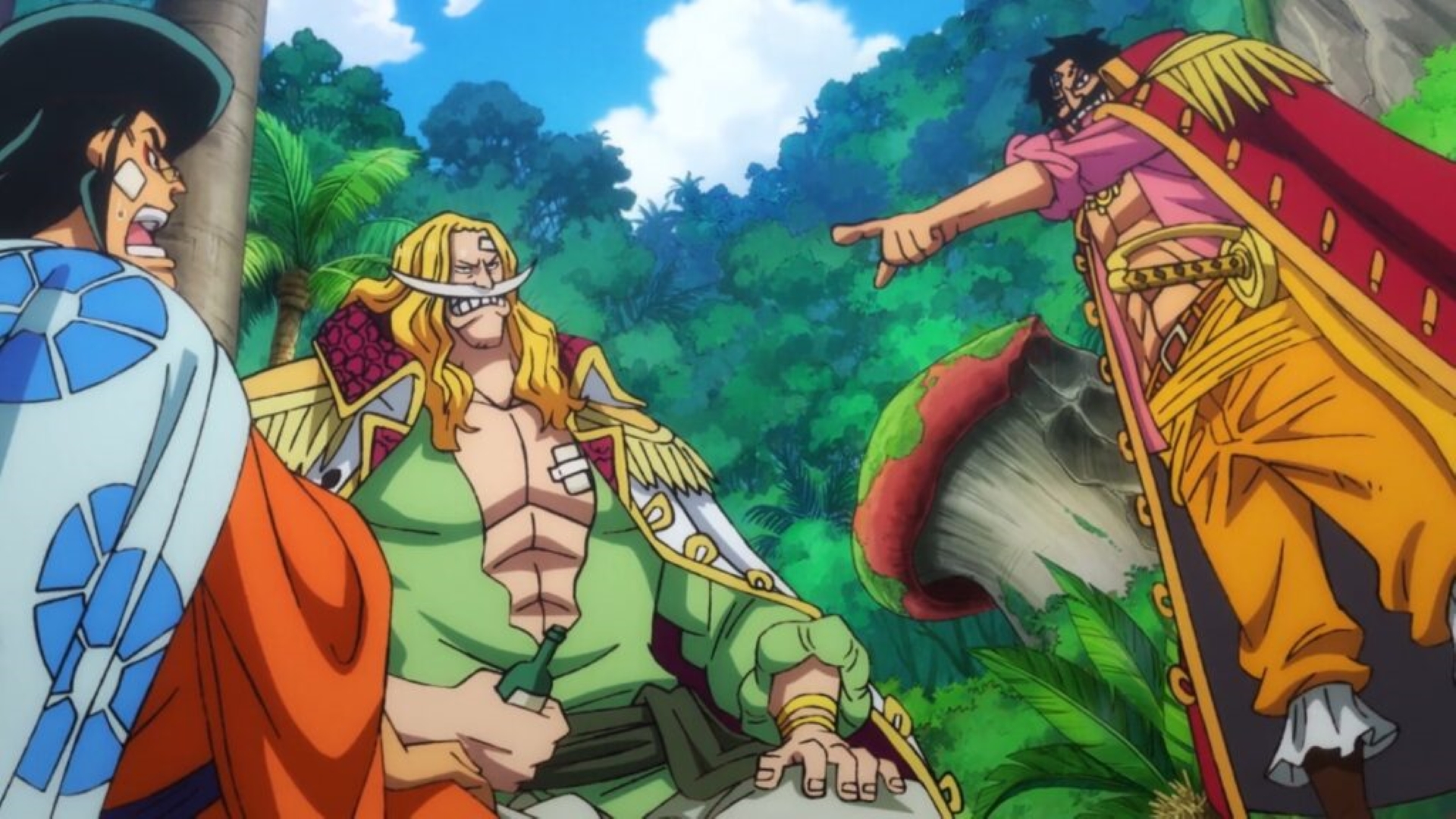 Roger asking Whitebeard for Oden