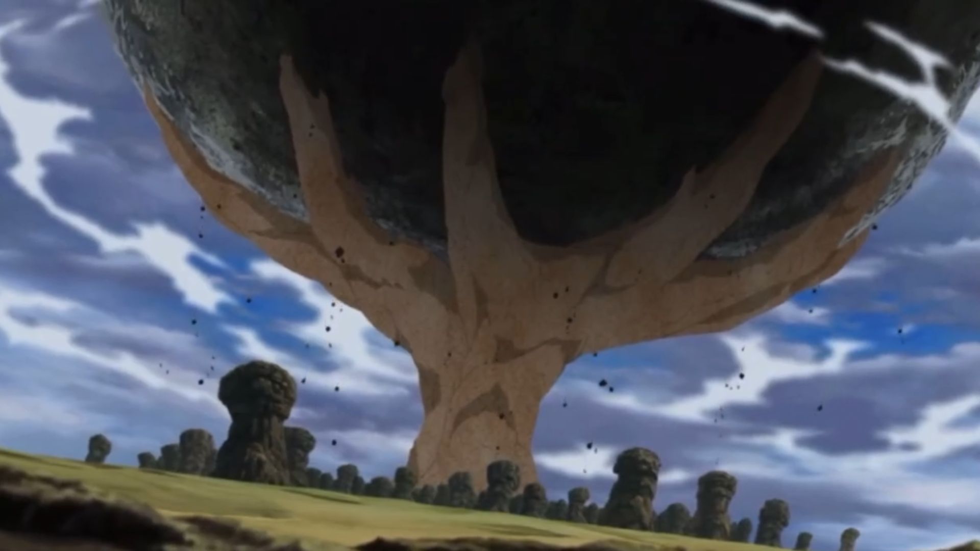 Sand of Gaara stops the first meteor