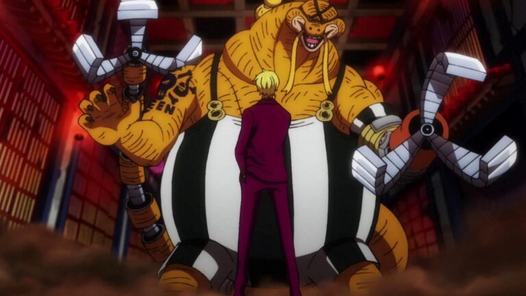 Sanji fighting Queen in One Piece