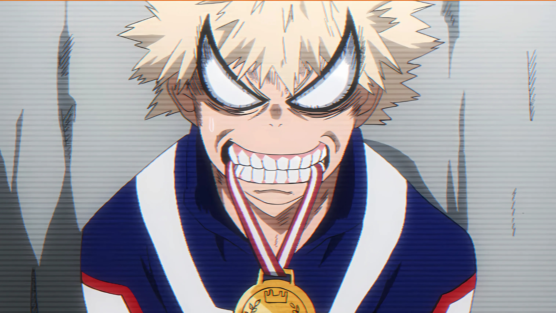 Bakugo winning the school sports festival