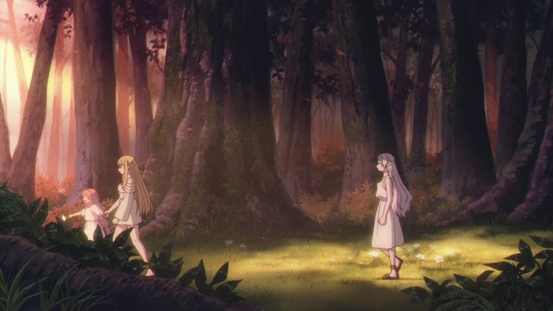 Serie, Flamme, and Frieren as seen in the Frieren anime (Image via Studio Madhouse)