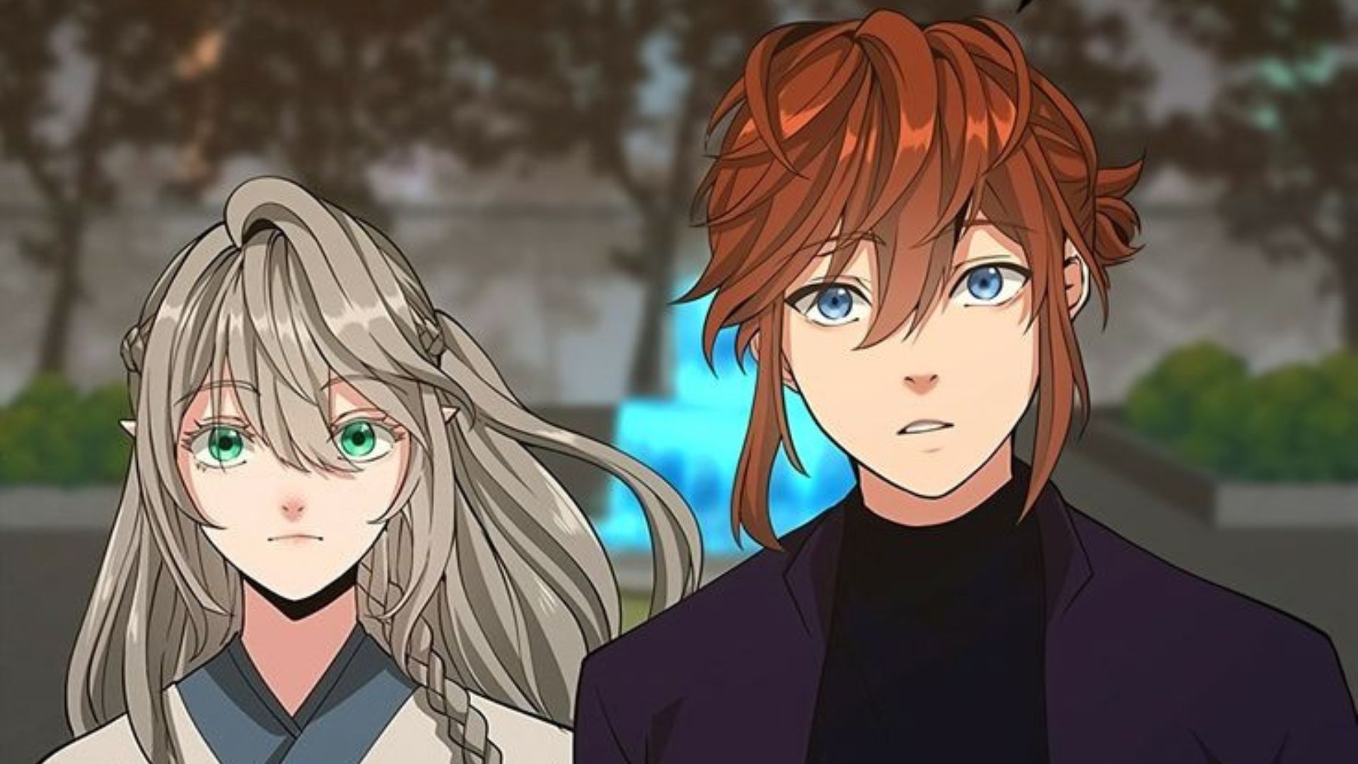 Arthur and Tessia as seen in the manhwa (Image via Tapas)