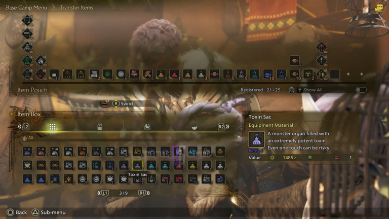 Toxin Sac Monster Hunter Wilds