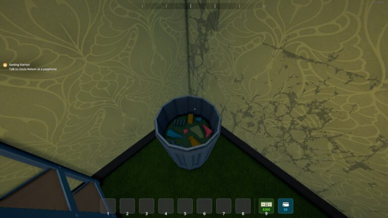 Trash can inside your motel room