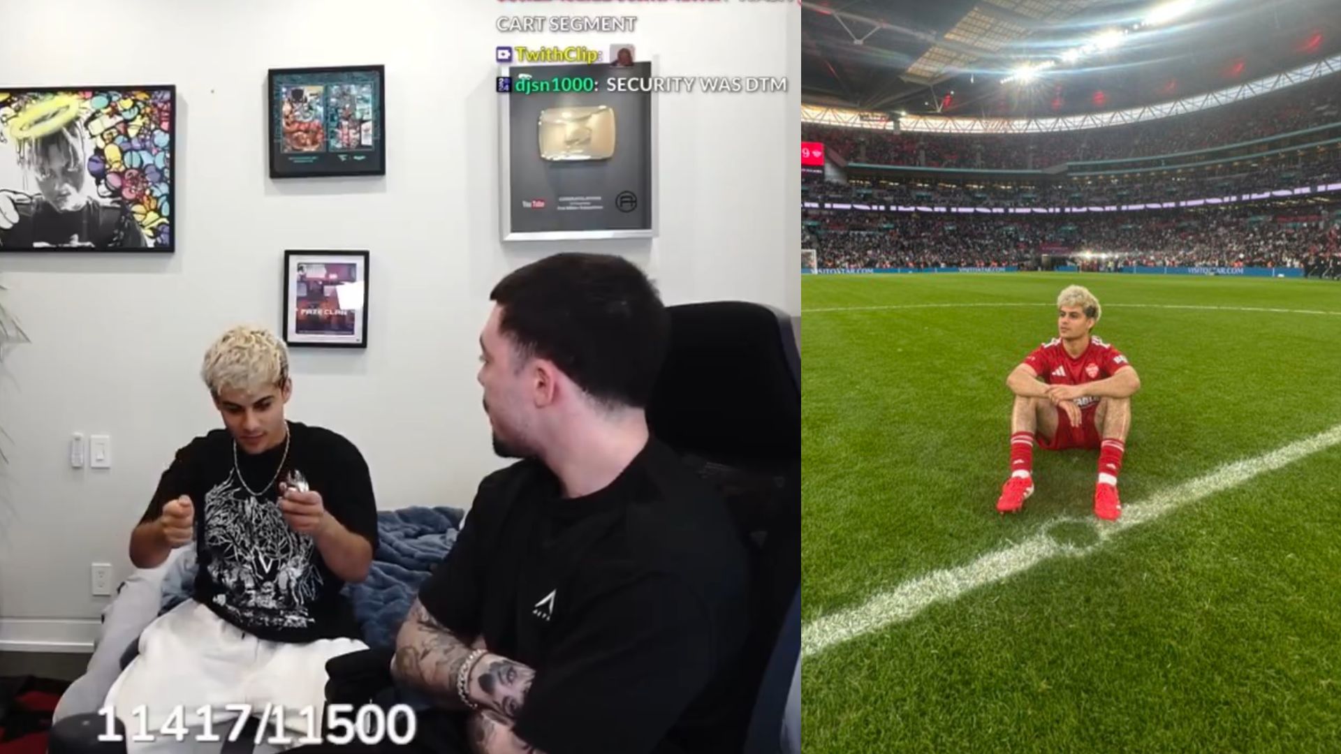 Stable Ronaldo during FaZe Bank’s stream. (Image via @scubaryan_ @StableRonaldo/ X)