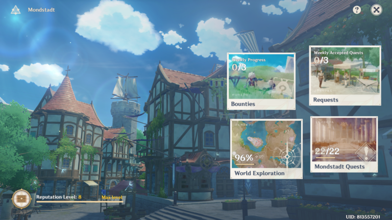 Weekly Bounties give reputation (Image via HoYoverse)