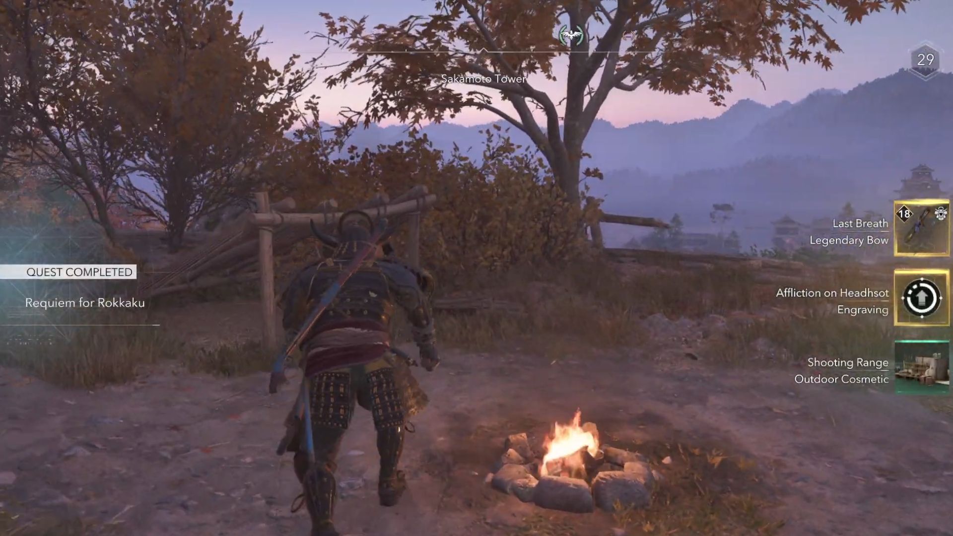 Complete the Requiem for Rokkaku quest to receive the Last Breath Bow