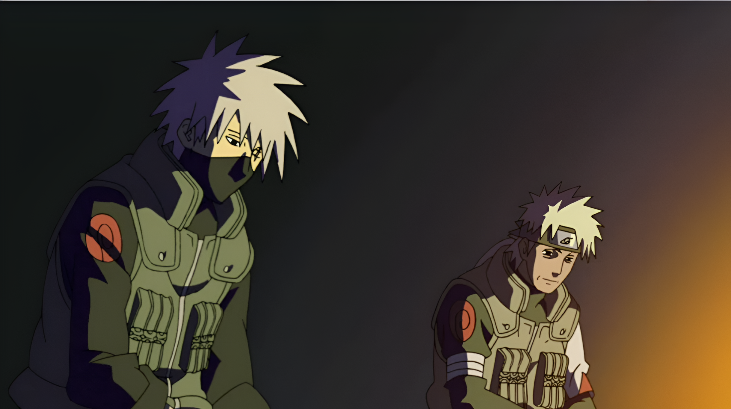 Kakashi and Sakumo Hatake as seen in anime (Source: Studio Pierrot)