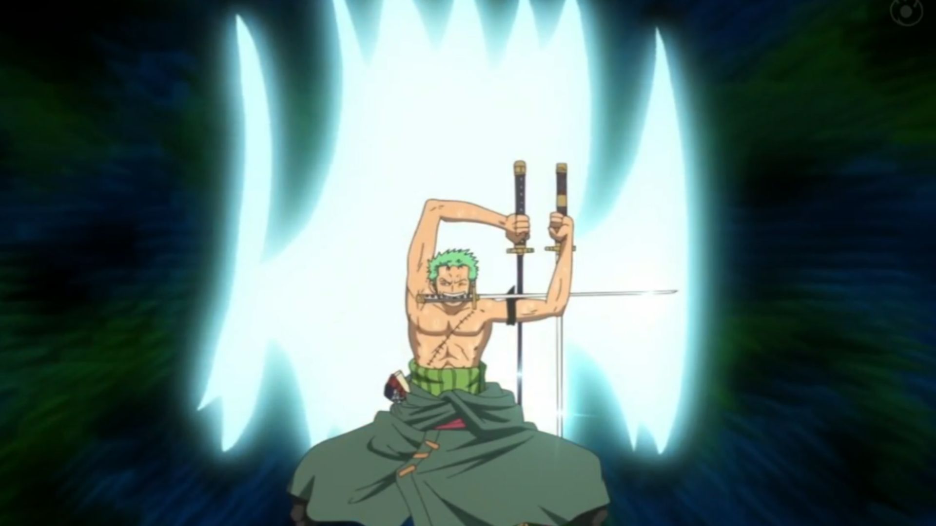 Zoro's stance of Ultra Tiger Hunt