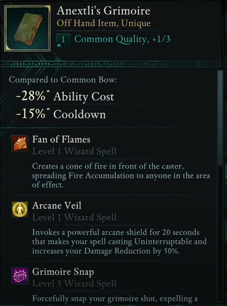 anextli's grimoire avowed