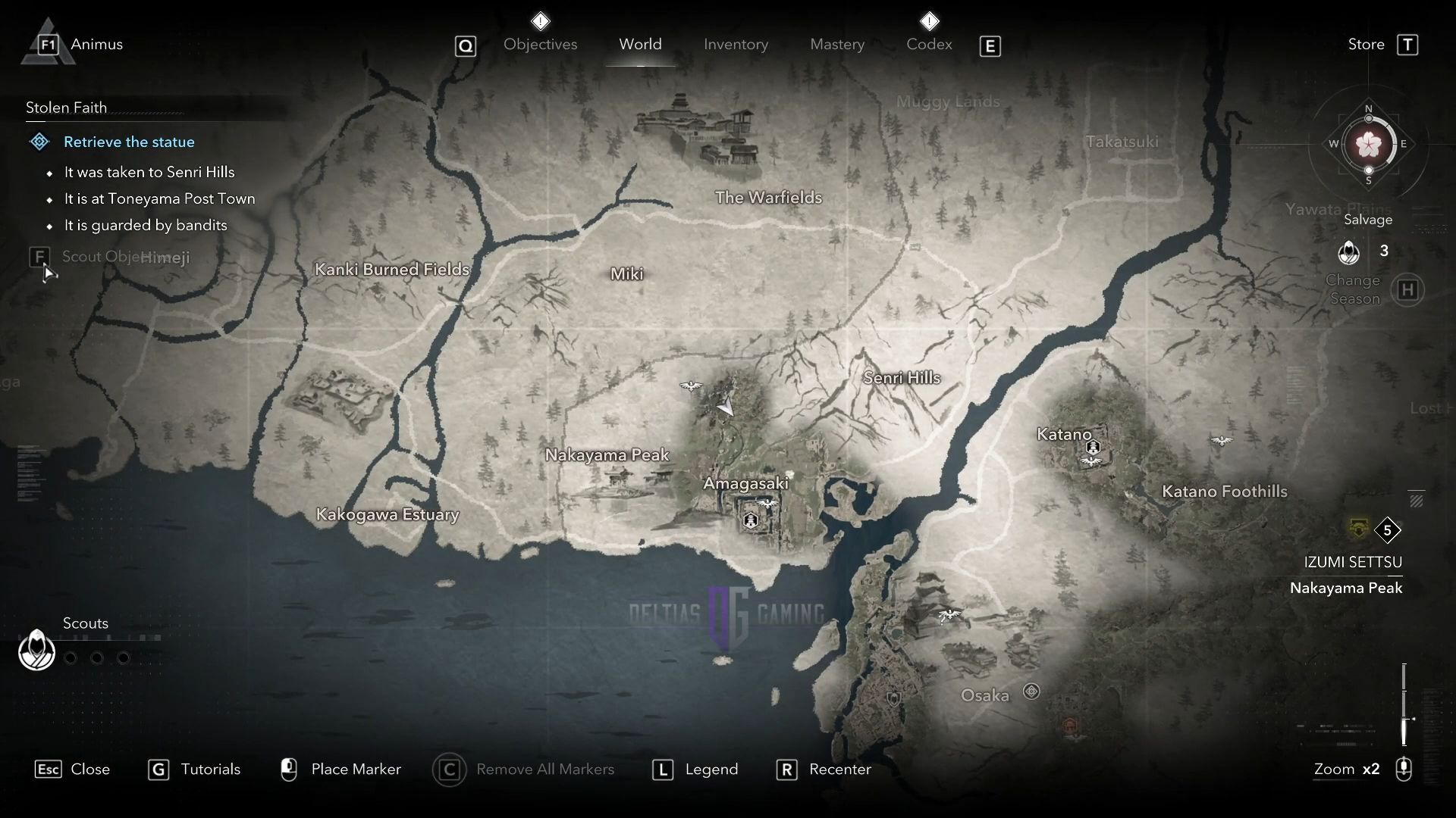 Change the seasons in the map menu