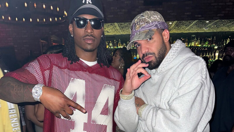 Duke Dennis and Aubrey "Drake" in a photo (Image via @ChampagnePapi/Instagram)