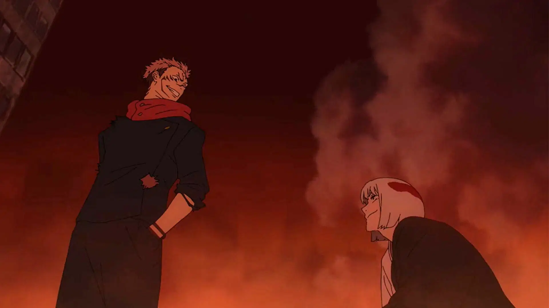 Sukuna and Uraume as seen in the Jujutsu Kaisen anime (Image via Studio Mappa)