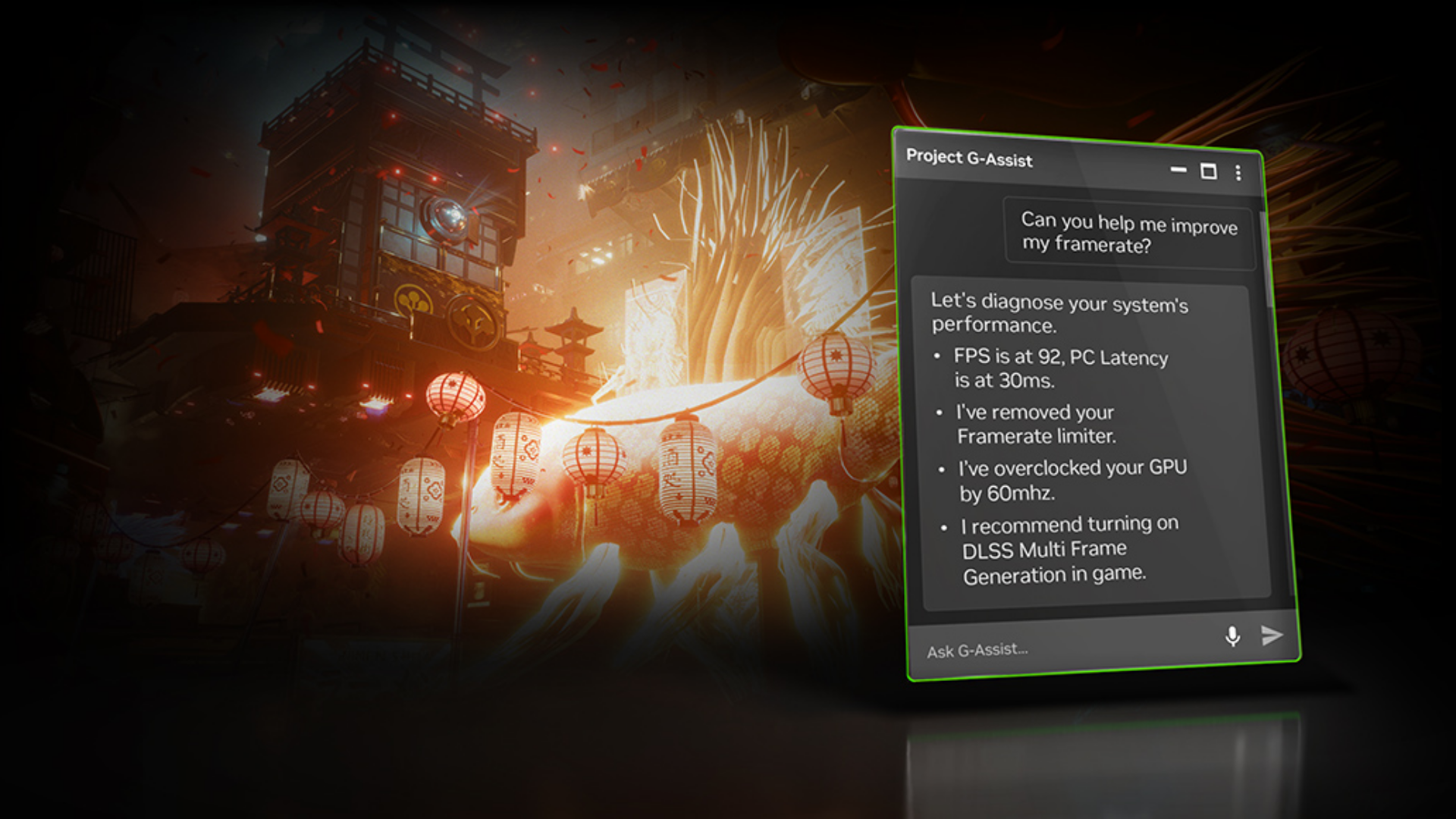 Nvidia Project G-Assist AI Assistant Tool helps you get information on the fly (Image via: NVIDIA)