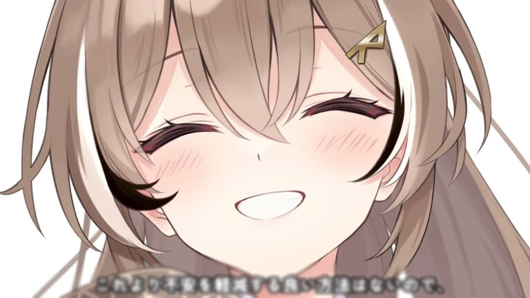 Nanashi Mumei during the announcement video