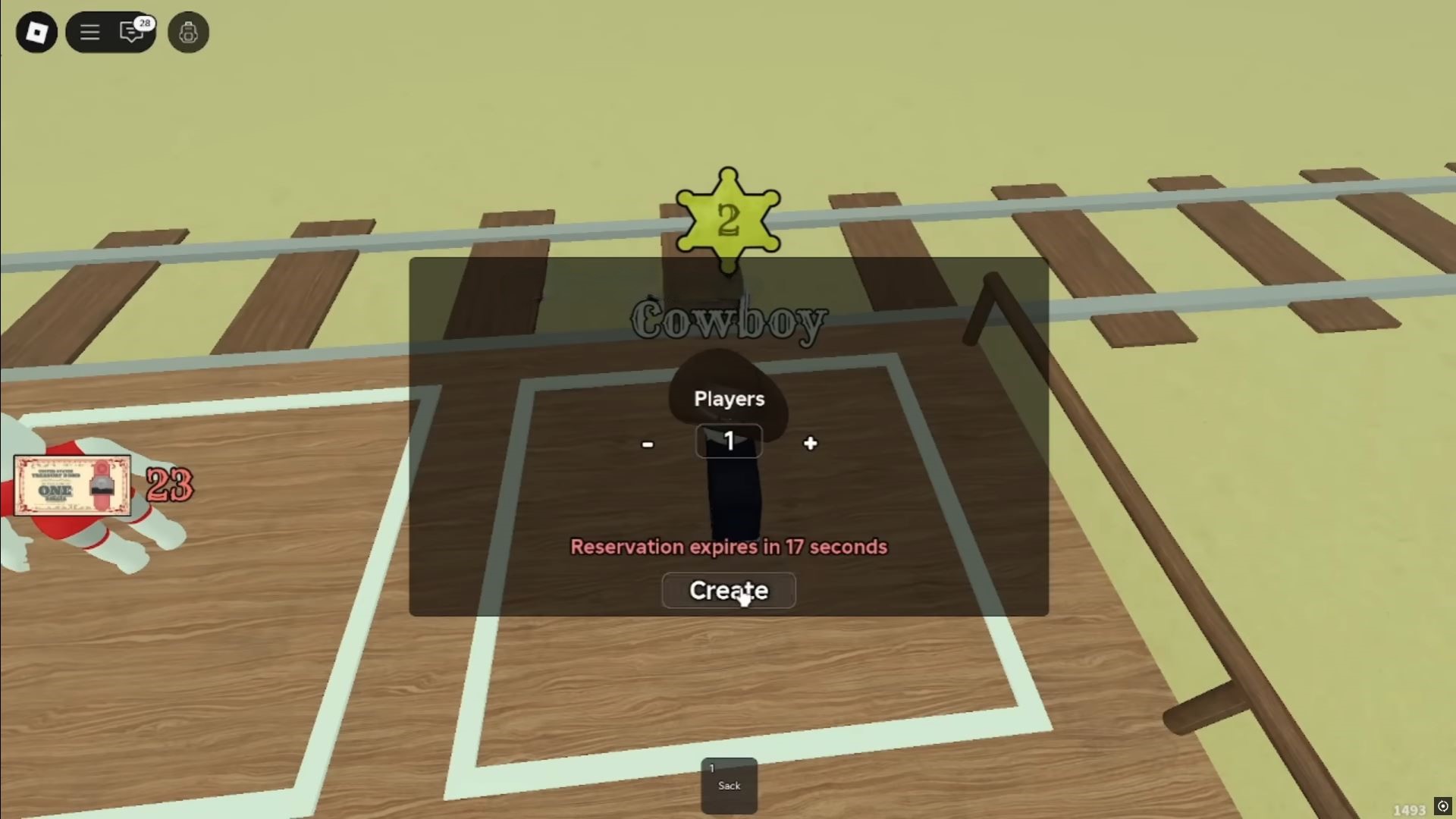 Setup Pony Express Challenge in Dead Rails Roblox (Image via Roblox Corporation)