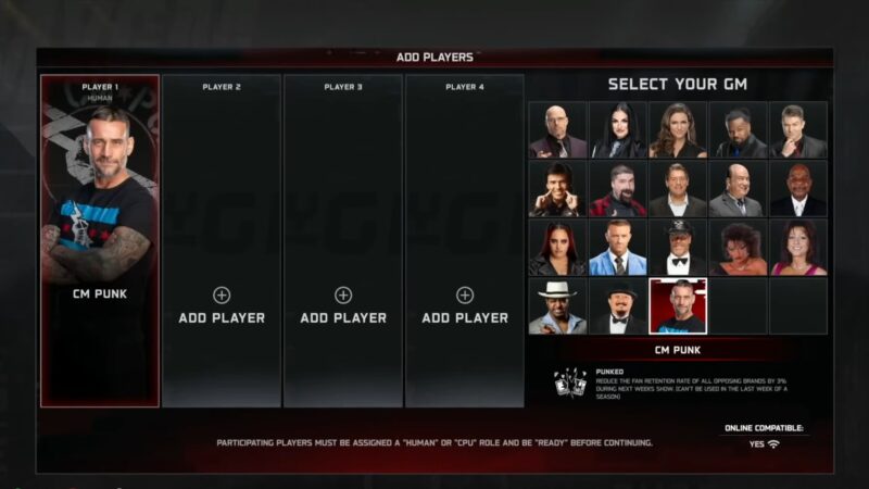 CM Punk as a GM in WWE 2K25: A Closer Look