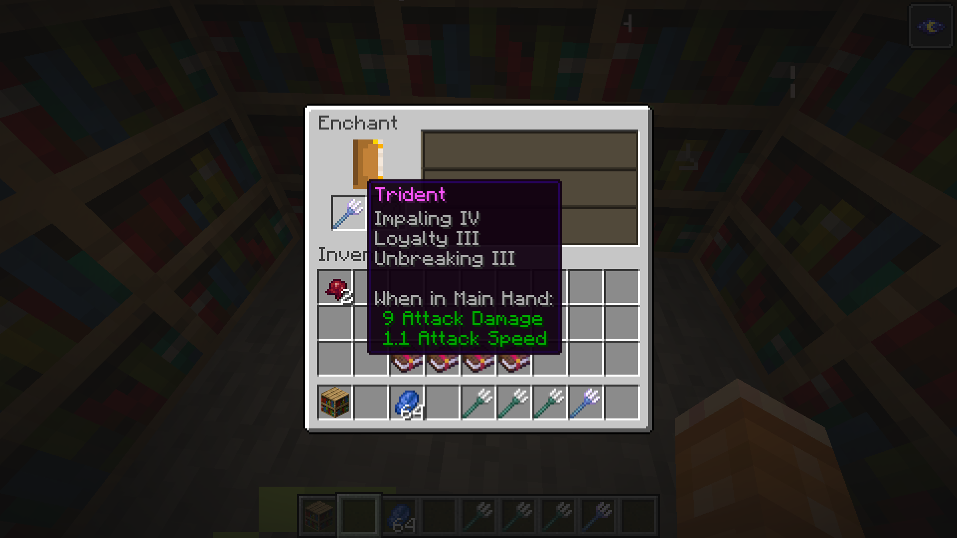 Loyalty works well with Impaling or Channeling (Image via Mojang Studios)
