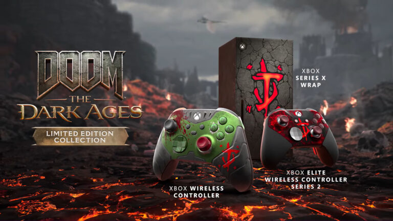 Get your own Doom themed Xbox (Image via Microsoft and Bethesda Softworks)