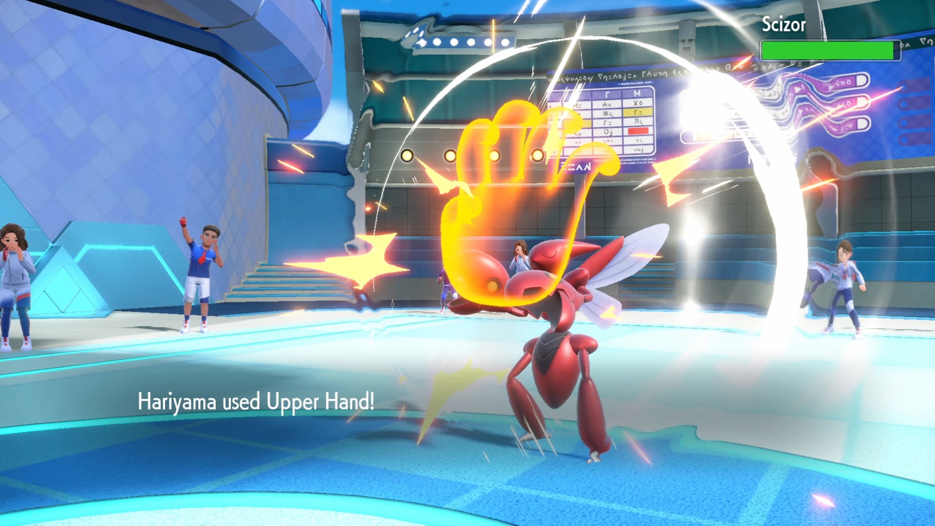 Hariyama Using Upper Hand Charged Attack (Image via TPC)