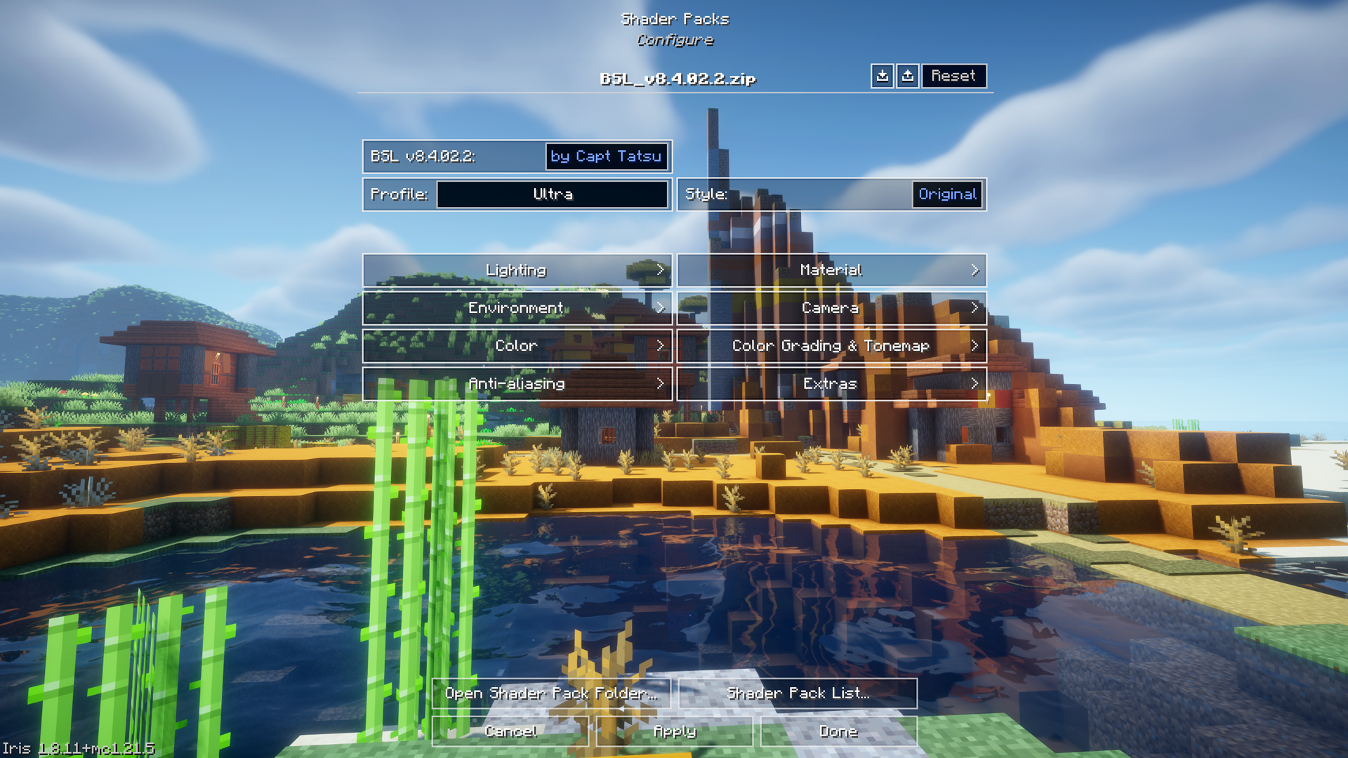 RTX 4080 with BSL Minecraft Shader
Alongside Neoforge, Sodium and Iris
