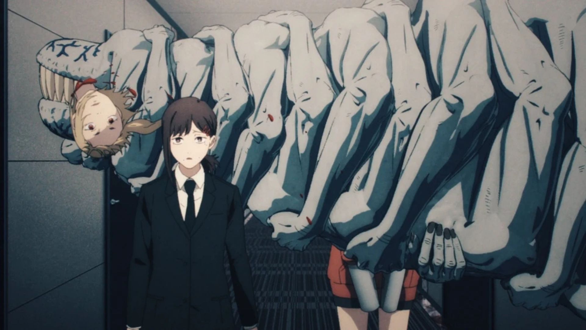Akane Sawatari's death as seen in the Chainsaw Man anime (Image via Studio Mappa)