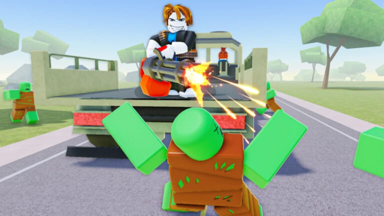 Ride the truck and cross the map. (Image via Army Roads Roblox)