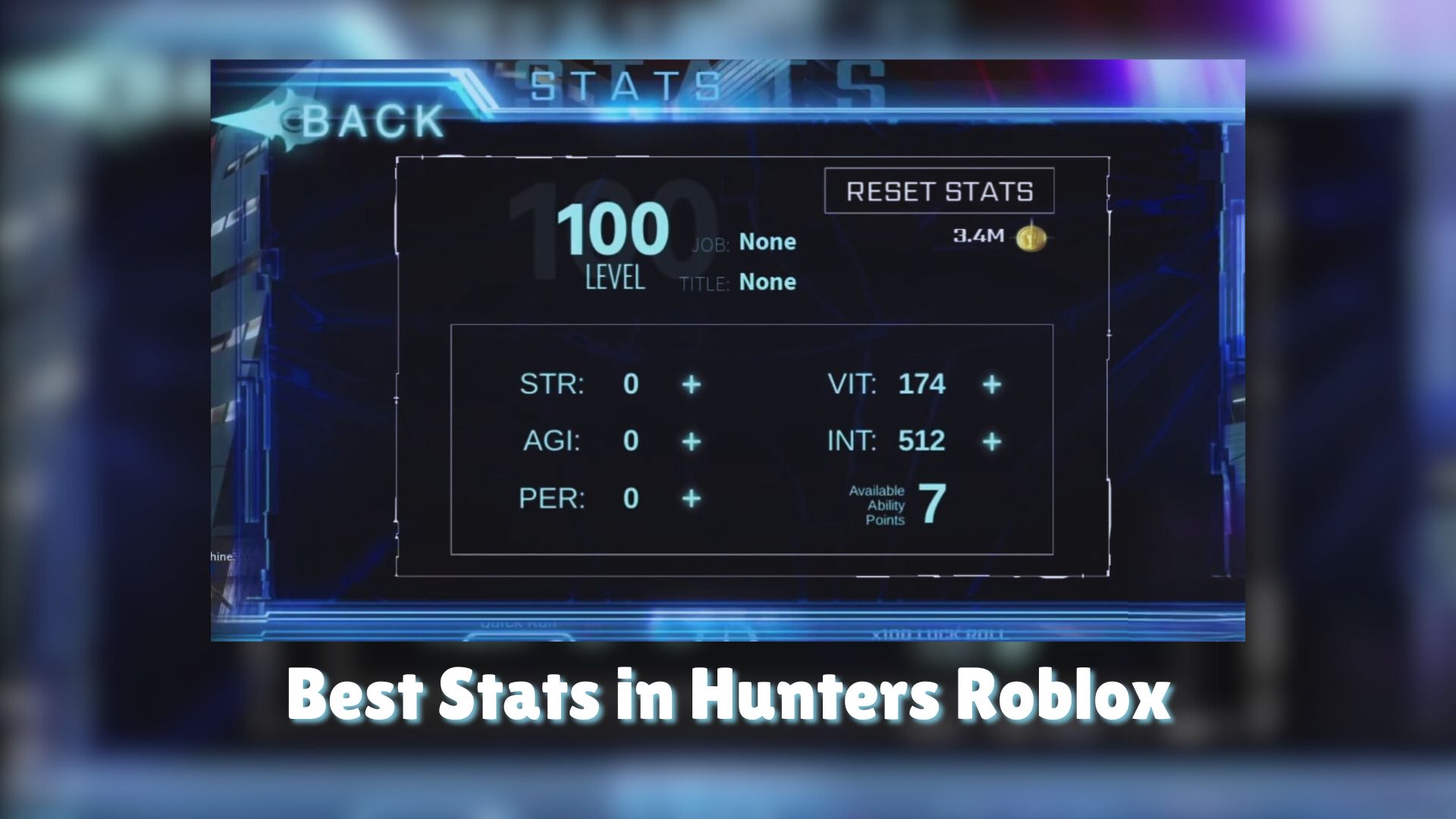 Hunters Roblox Best Stats (Image via Roblox)