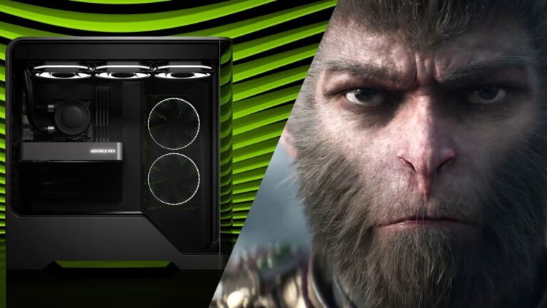 Nvidia 5060 family and Black Myth Wukong (Image via Game Science | Nvidia)