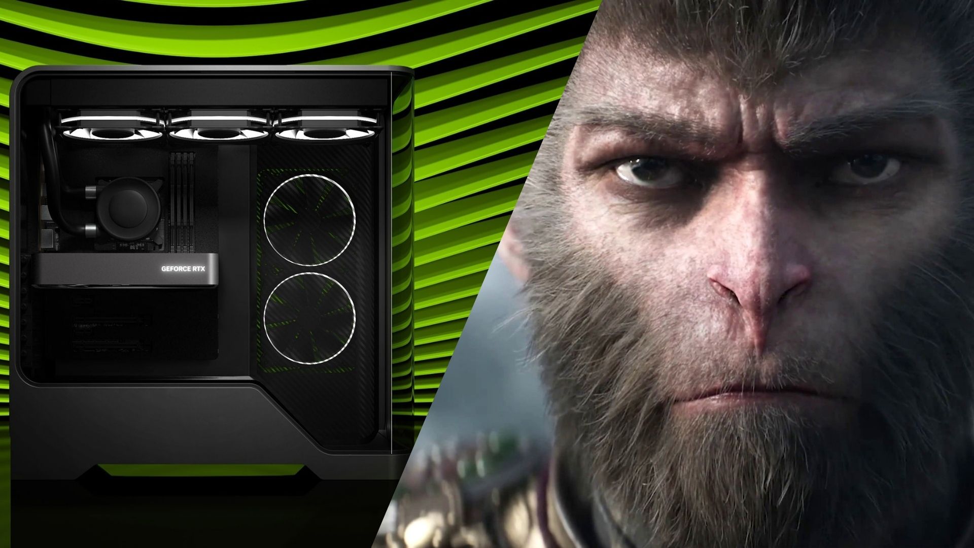 Nvidia 5060 family and Black Myth Wukong (Image via Game Science | Nvidia)