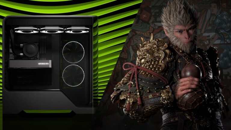Nvidia 5060 family and Black Myth Wukong (Image via Game Science | Nvidia)