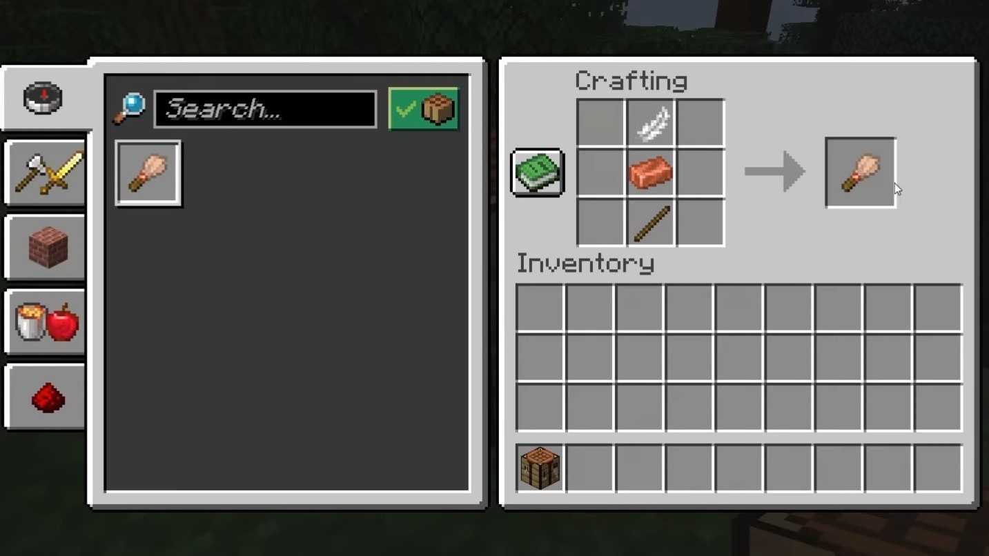 Brush Crafting Recipe (Image via Mojang)