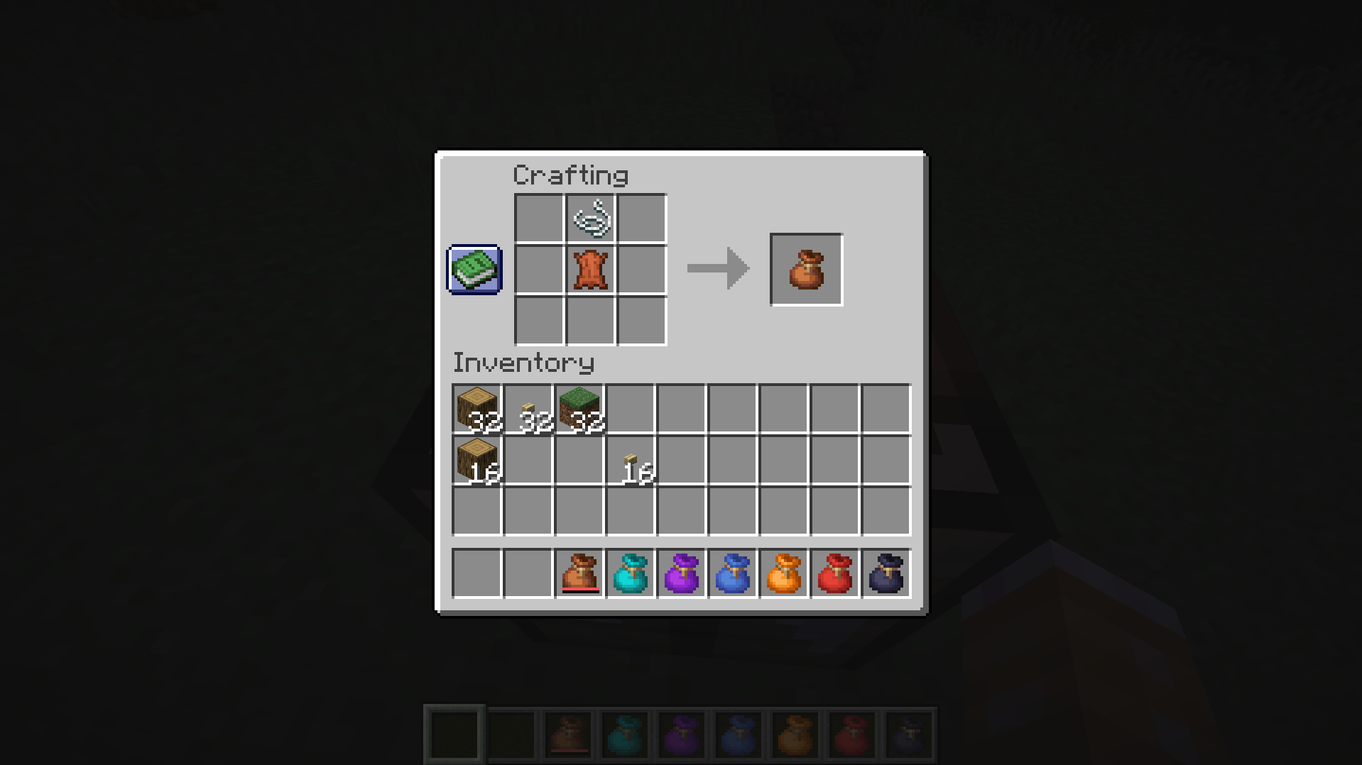Bundle Recipe (Image via Mojang Studios)