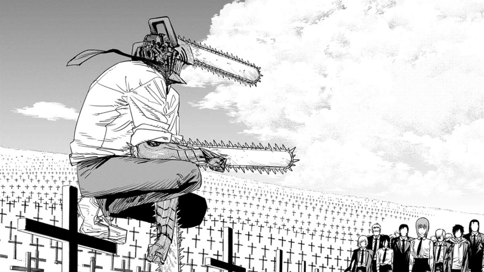 Makima and Denji's final fight as seen in the Chainsaw Man manga (Image via Shueisha)