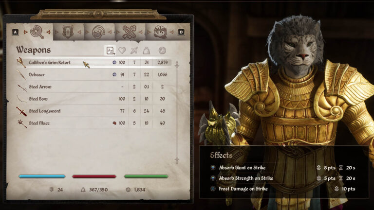 Calliben's Grim Retort in Elder Scrolls Oblivion Remastered